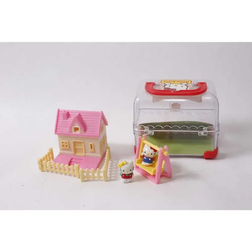 1990s Sanrio Hello Kitty Happy Town Small Playset w Carry Case ~ 260817-WH 1194